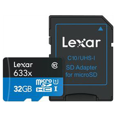 Lexar Micro SDHC 32 Gb 633x   con Adatt.SD